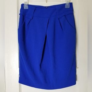 SHEIKE blue polyester pocket skirt size 8 us size 4